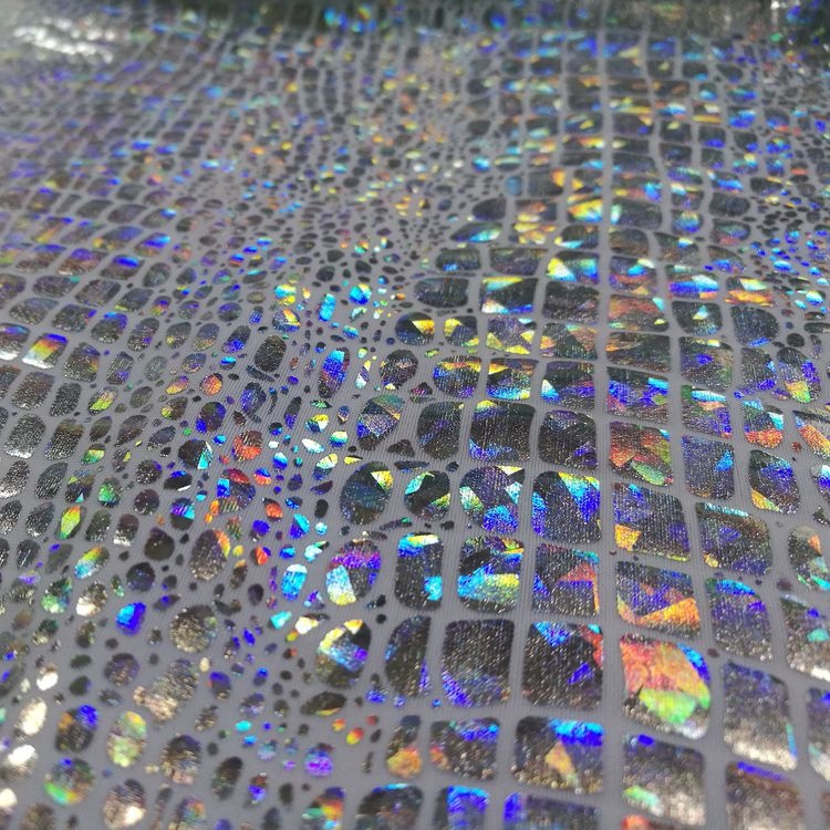 Traje de baño Spandex Rhinestones Holograma Lámina Ropa de playa Tela