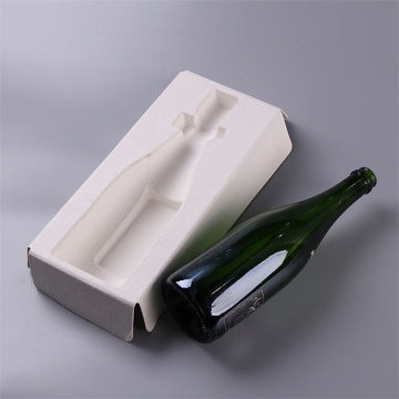 Biodegradable Pulp Molded Paper Wine Bottle Packaging Box