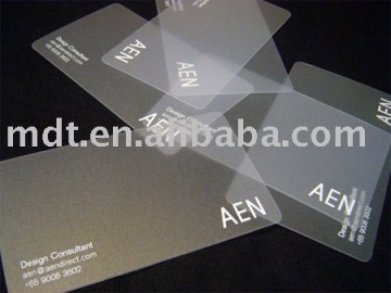 high quality transparent plastic card