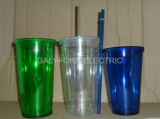 plastic straw cup,cup with straw - 16OZ / 22OZ