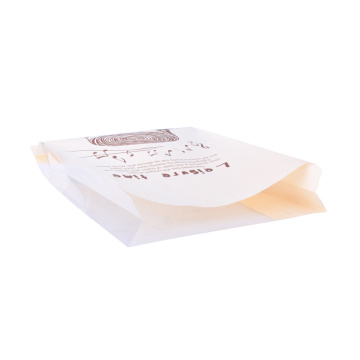 Plochý spodní hnědý papírový papírový sáček na chléb