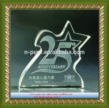 unique 3d laser crystal trophy & crystal award, crystal cup, 3d laser crystal