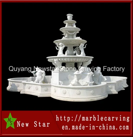 Garden Decorration Marble Stone Carving Water Fountain (NS-1107)