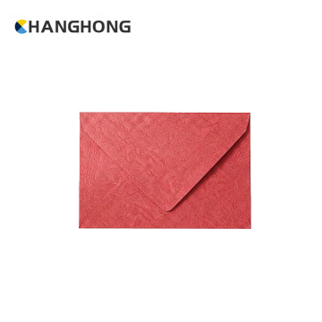 Red Crinkle Paper Envelope