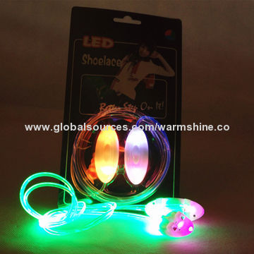 Colorful flashing LED shoelaces