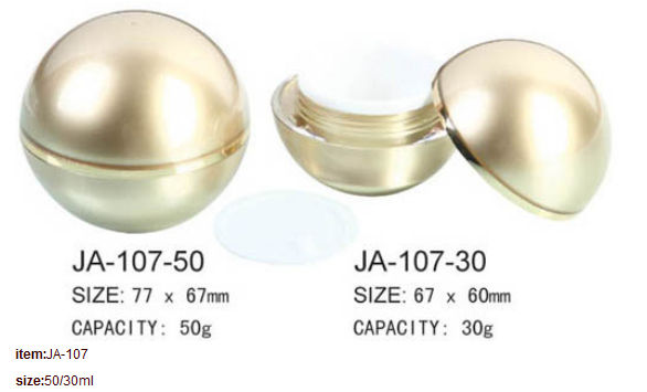 Cosmetic Bottle Acrylic Round Ball Cream Jar JA-107