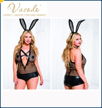 China factory Mature women pu hot sexy babydoll lingerie