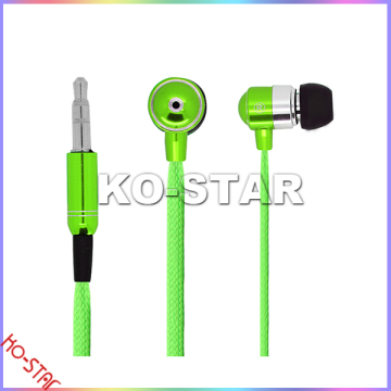 rope cable earphone 3.5mm jack earphone braided cable earphone