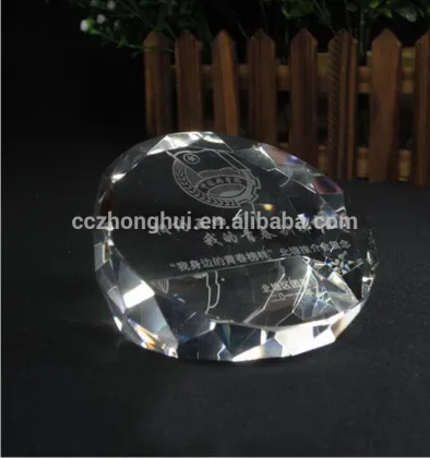 custom logo crystal paperweight, glass paperweight