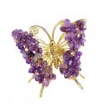 Amethyst Butterfly Decoration Healing Crystal Chip Beads Ornament Home Decor Gifts