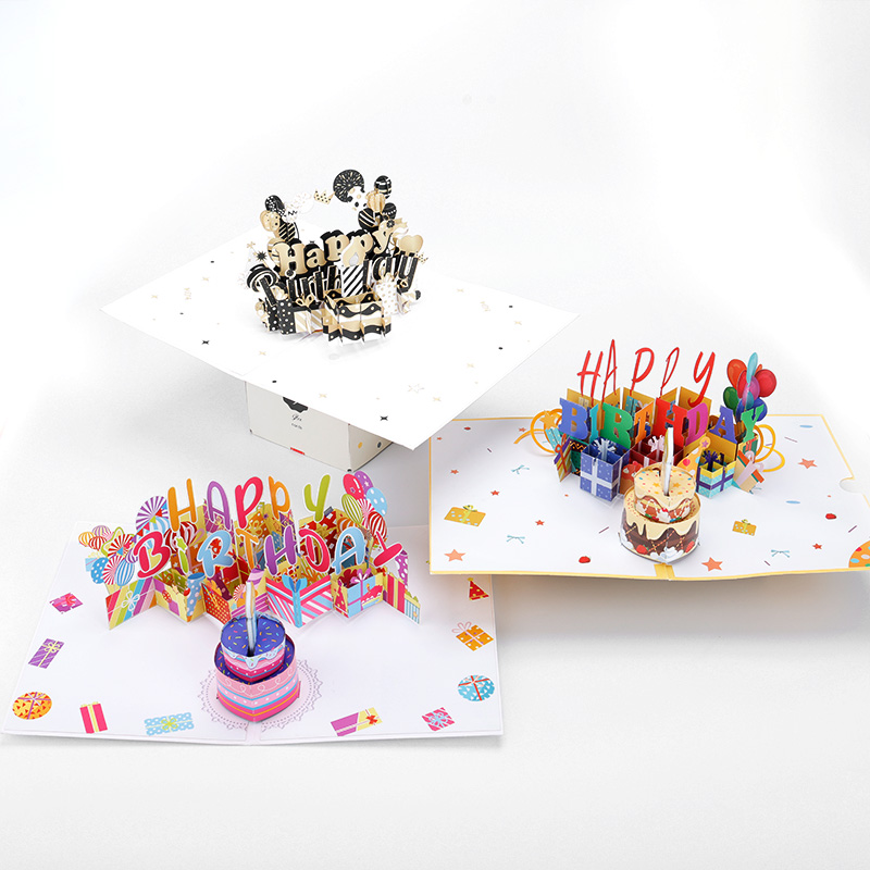 Pink Birthday Cake Greeting Card