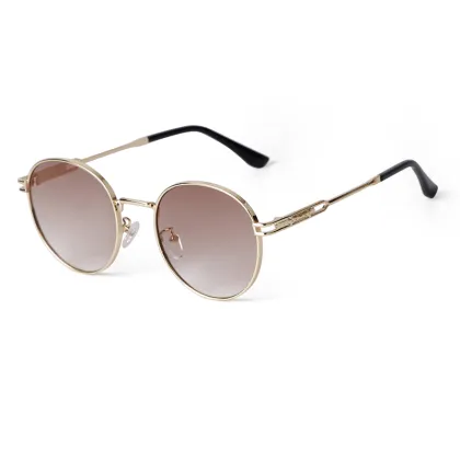 ADE WU STY9568 Metal Frame Round Sun Glasses - Luxury Vintage Shades UV 400 Protection
