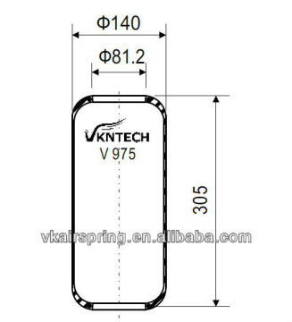 EVOBUS A 699.328.01.01 Rubber air balloon 975N gas filled truck semi trailer air suspension system/ bus air bag