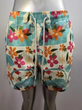 Lovely floral print men's beach shorts