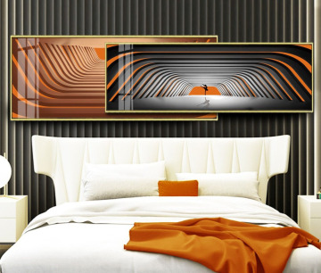 Luxury Modern Abstract Crystal Porcelain Wall Art for Bedroom and Living Room