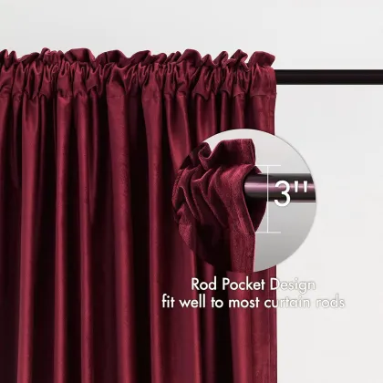 Burgundy Velvet Fabric for Event Decoration