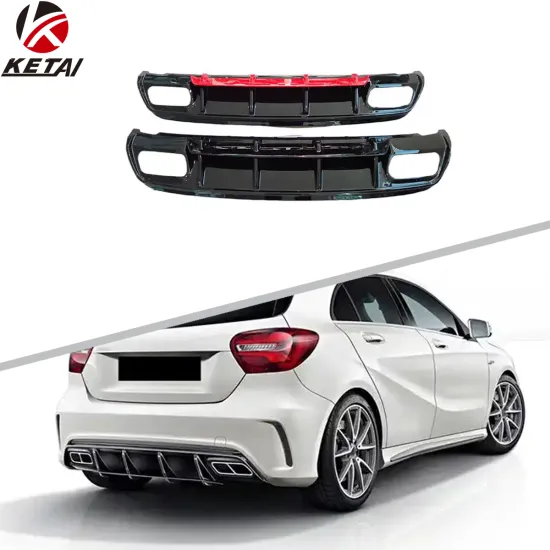 2016 A45 Style Car Bumper Rear Diffuser for Mercedes-Benz W176 AMG 2013-2015