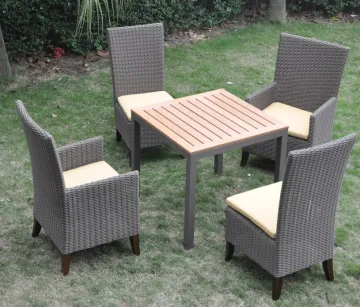 All weather garden PE rattan dining set