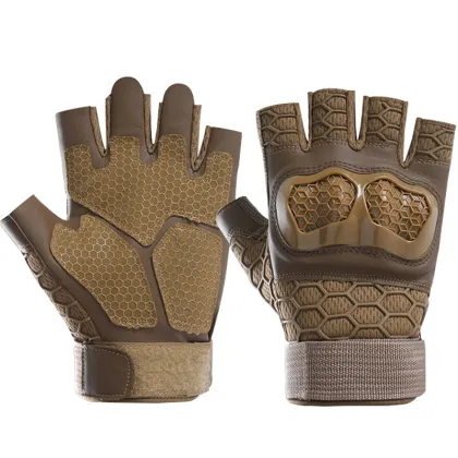 SONVICE Half Finger Heavy Duty Hard Knuckle Gloves: Combat, Motorcycle, Climbing, Tactical & Shooting Gear