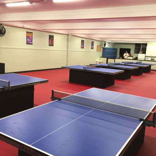 indoor professionele wedstrijd gebruik tafeltennisbaan vloeren