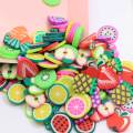 15-20mm Polymer Clay Fruit Slice Strawberry Kiwi  Flat Back  Slices For  Earrings Charms Paste Hairpin  DIY