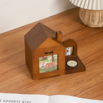Modern Chinese Style Pet Urn Casket