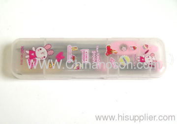 Gray+pink Zinc Alloy Drawing Compasses Plastic Case 125*35*20mm 1 Mechanical Pencil 1 Compasses 