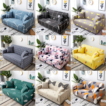 2 seater Cover 1 Piece Print Fitted Sofa Couch Cover High Stretch Durable Furniture Protector Sofa Covers for Living Room