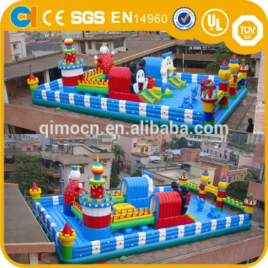 Cartoon theme inflatable mickey mouse amusement park,Fun city and playgroud,Inflatable funcity for sale