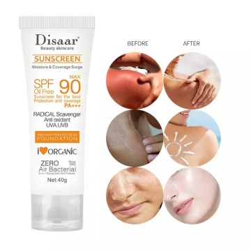 Disaar Suncreen SPF90 + PA + Crème de protection UV sans huile