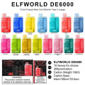 Atomizador de cigarros da marca original Elf World de 6000puffs