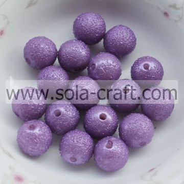 Factory Supply 8MM Purple Wrinkled Solid Glass Pearl Acrylic Beads Wholesalers