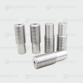 Tungsten alloy rod with thread