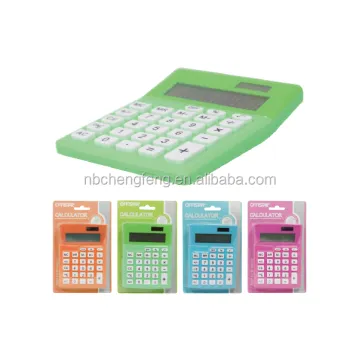 Affordable Custom Print Candy Color Desktop 8-Digit Plastic Calculator for School and Office