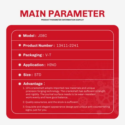 Engine Crankshaft for HINO J08C Auto Engine Parts