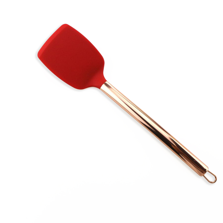 Silicone Kitchen utensil with rose gold plating handle