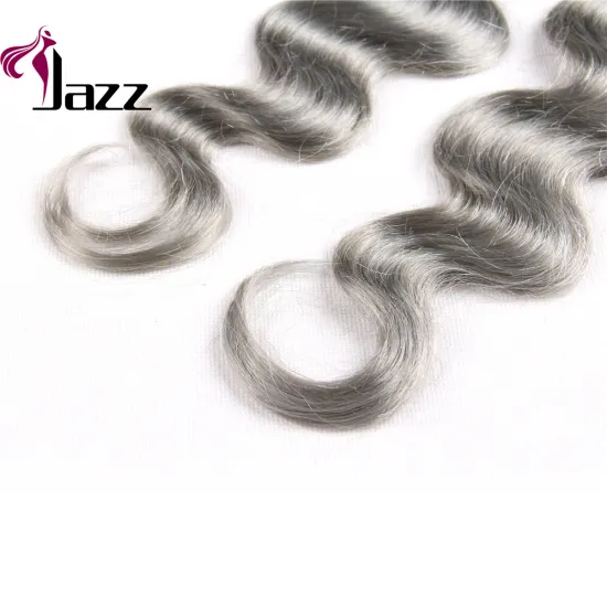 Wholesale Custom Indian Remy Human Hair 20 Inches Body Wave Grey Color Weave Extensions