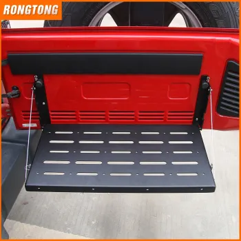 Black Metal Tailgate Table and Storage Rack for Jeep Wrangler JK 07-17