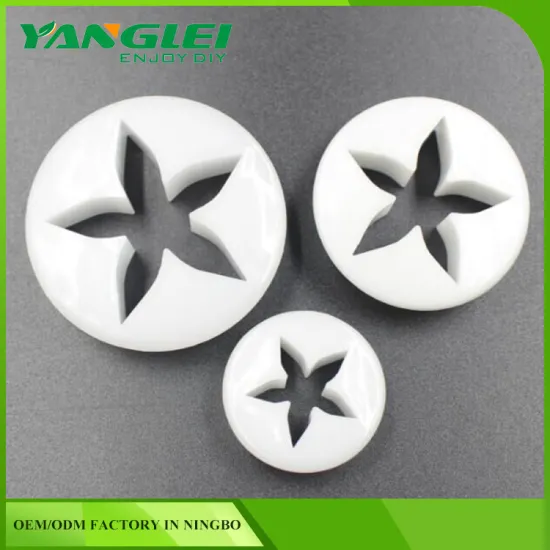 3pcs set fondant silicone mold Pentagram shaped plunger cutter