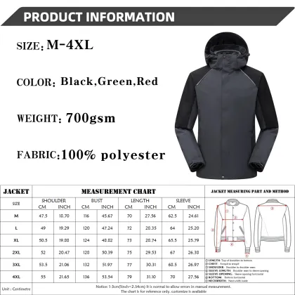 Waterproof Fishing Unisex Soft Shell Mountain Jacket for Camping