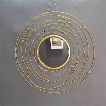 Big Round Gold Mirror Custom Metal Framed Mirrors