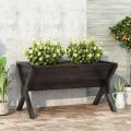 Wood Raised Garden Rustic Backyard Vegetable Planters