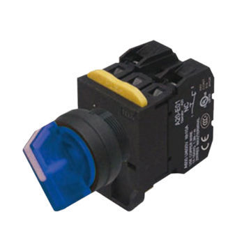 Illuminated selector switches, 90°-2 position/45°-3 position/knob type with maintained