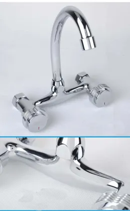 Plated Chrome Swan Neck Kitchen Sink Tap Faucet