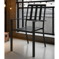 Carbon Steel Outdoor Chair in Black