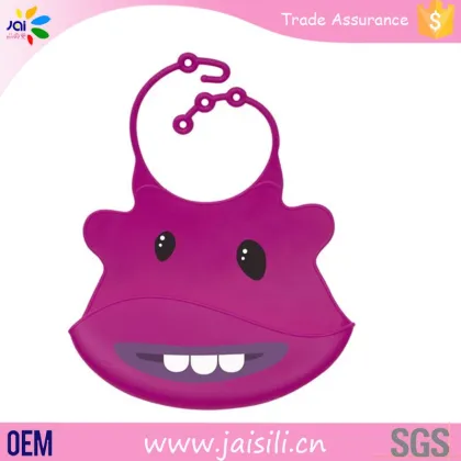 hot sale waterproof silicone Ted Bear Baby Bib