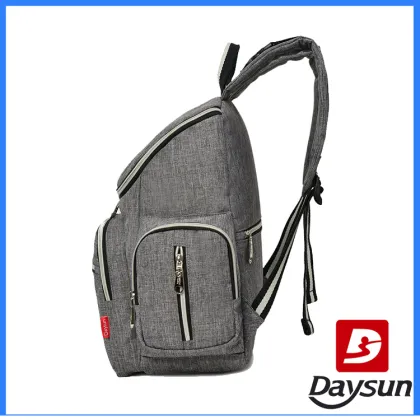 Pink grey linen daddy diaper bags