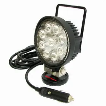 27W Portable LED Auto Work Light with Magnetic Base, 2.5m Cable/Car Plug/Handle/Epistar, CE, RoHS