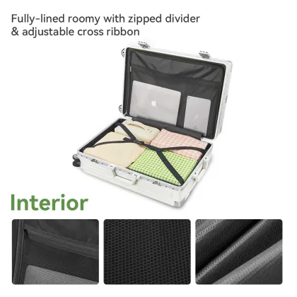2024 High Quality PC Aluminum Alloy Suitcase - Waterproof Trolley Luggage