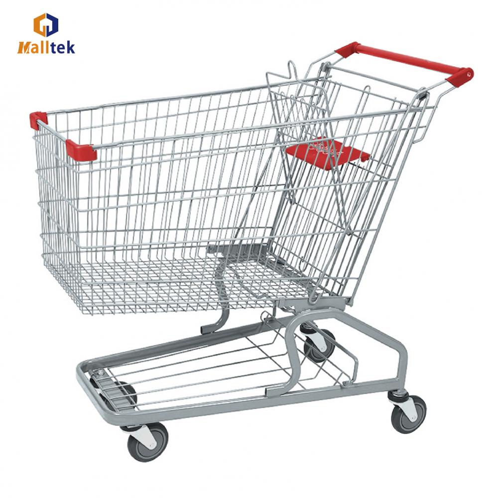 Supermarket Zinc Plated German Shopping Trolley